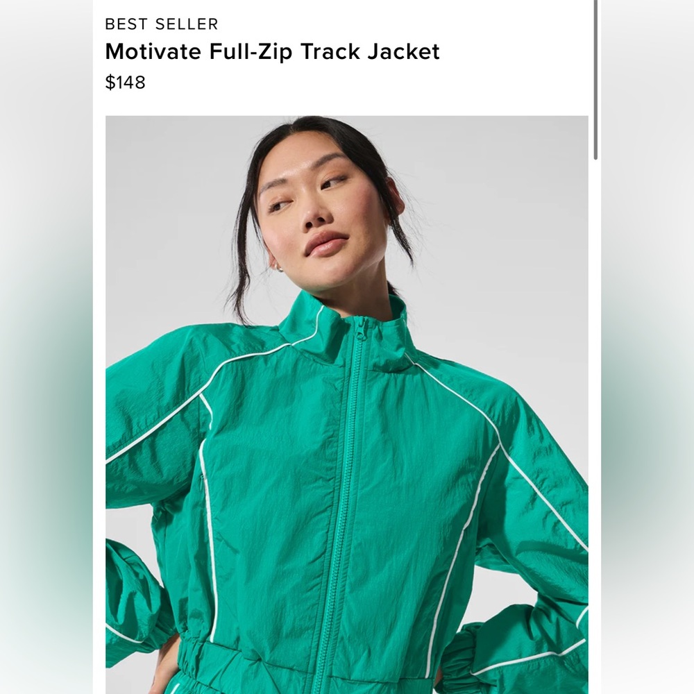 ALO MOTIVATE FULL ZIP TRACK JACKET